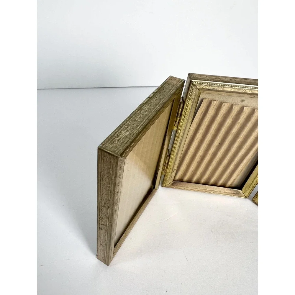 Vintage Gold Tone Trifold 3.5